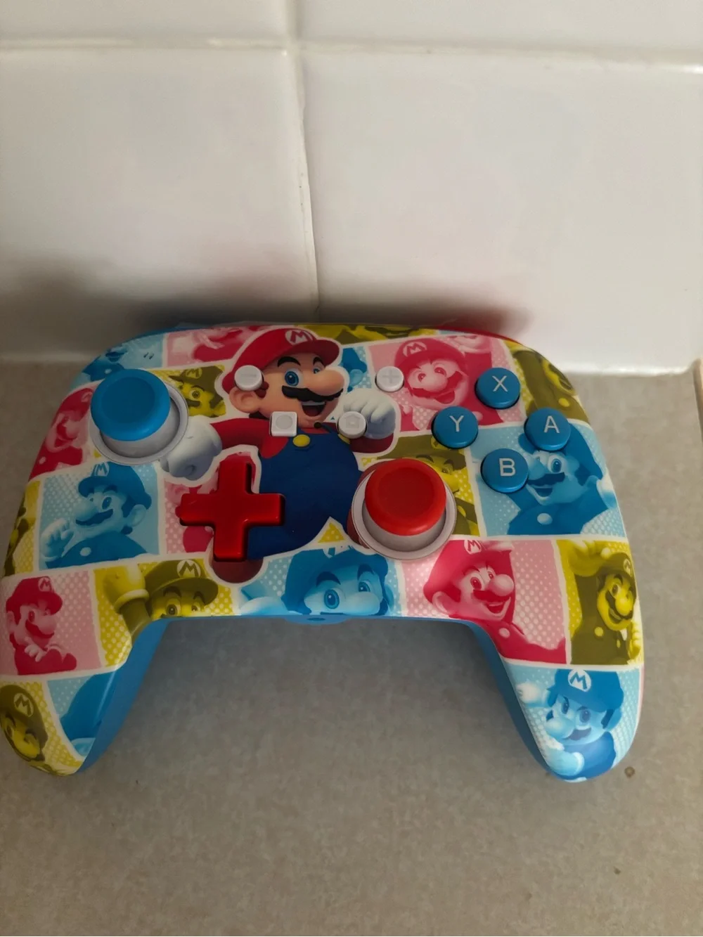 Nintendo Super Mario Wired Controller - Red Blue Yellow Green